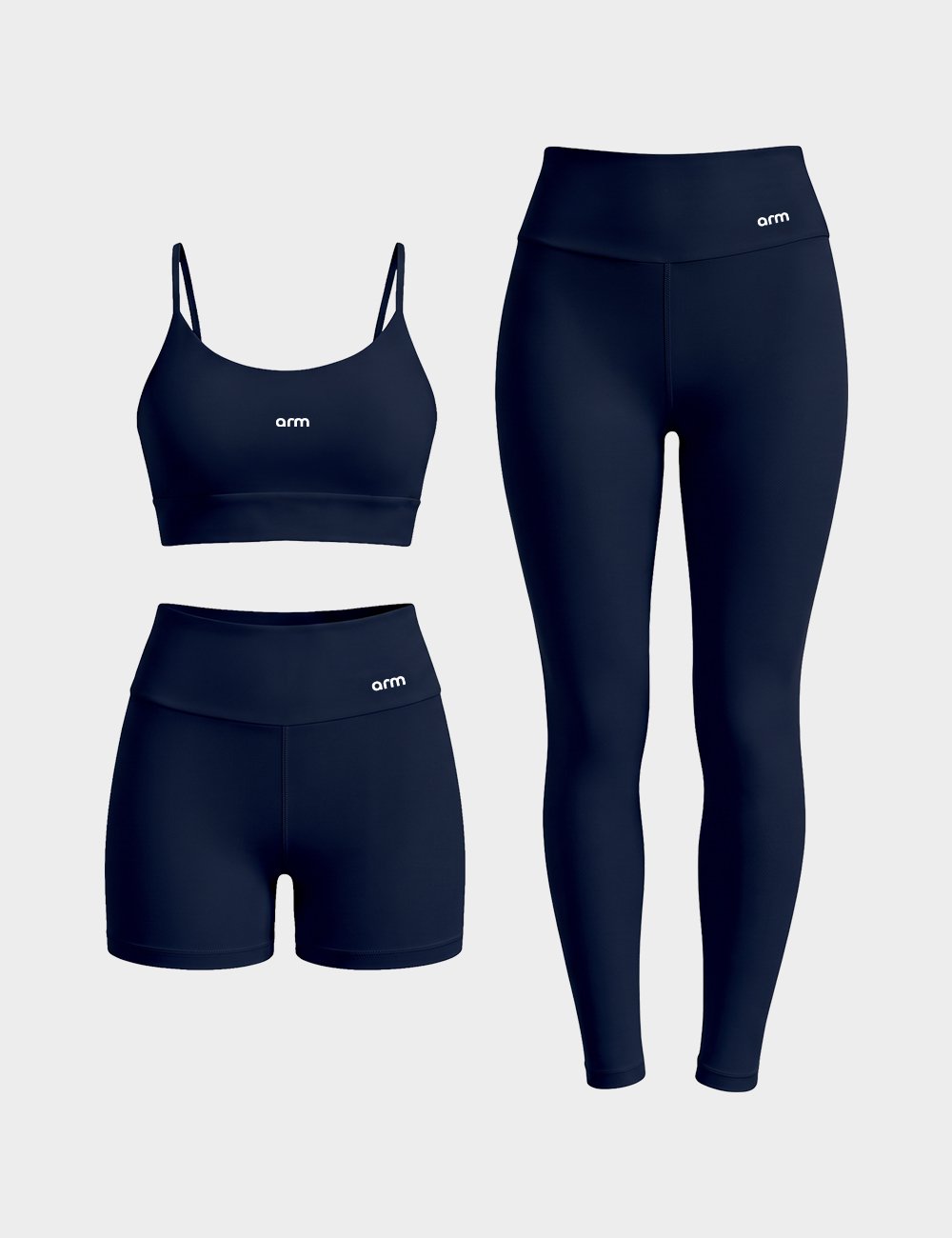 Kit Conjunto Fitness Legging e Short PowerSlim + Top Alça Digital