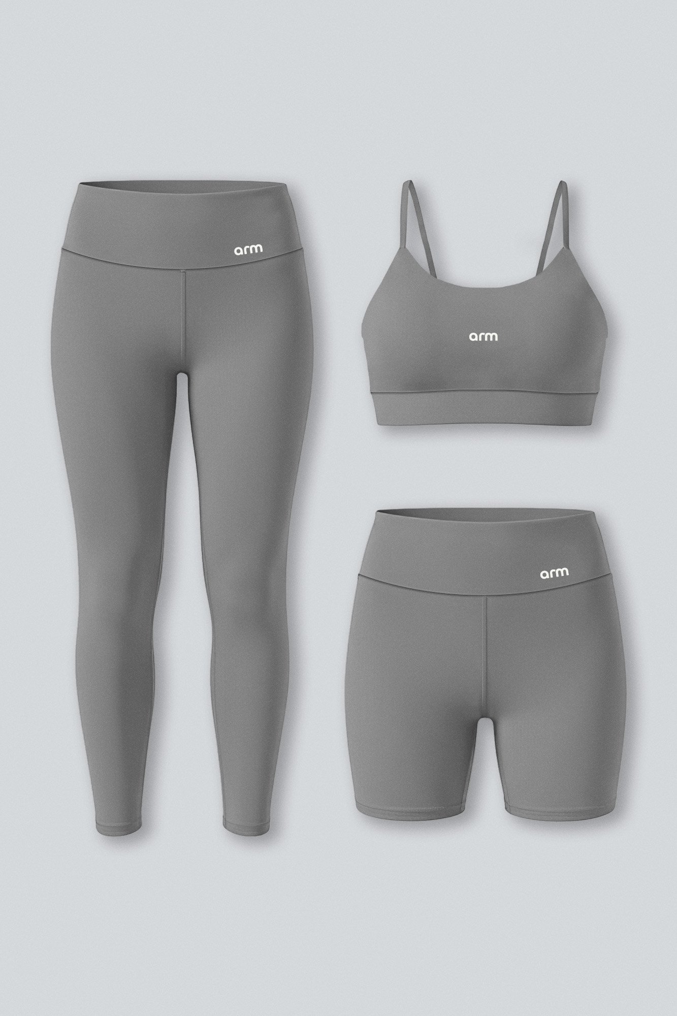 kit Conjunto Fitness Legging e Short PowerSlim + Top Alça Digital