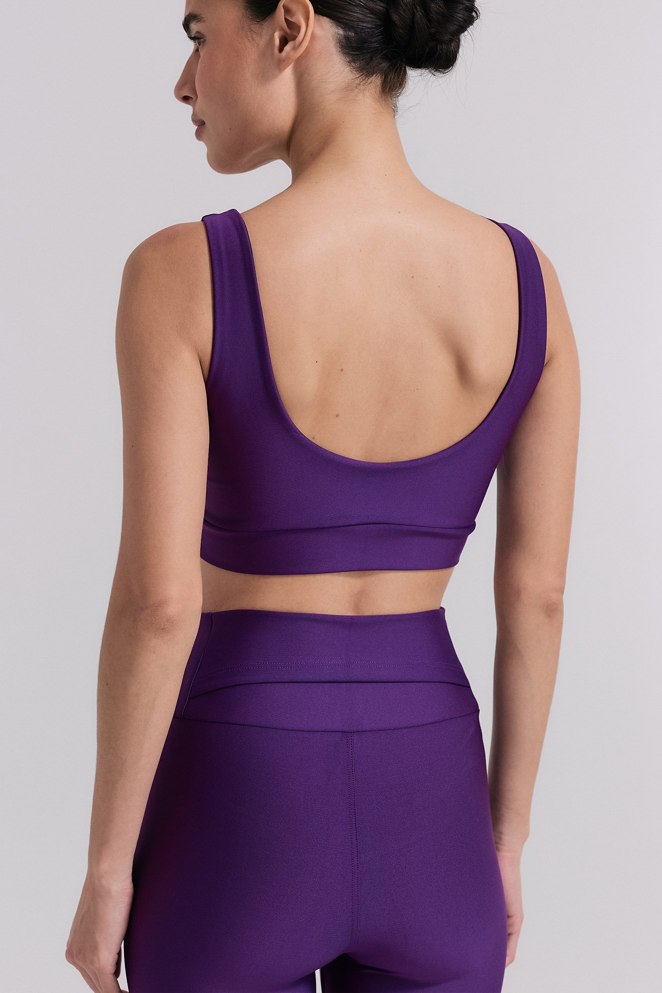 トップス OU Top Fitness Decote U Roxo Miritilo