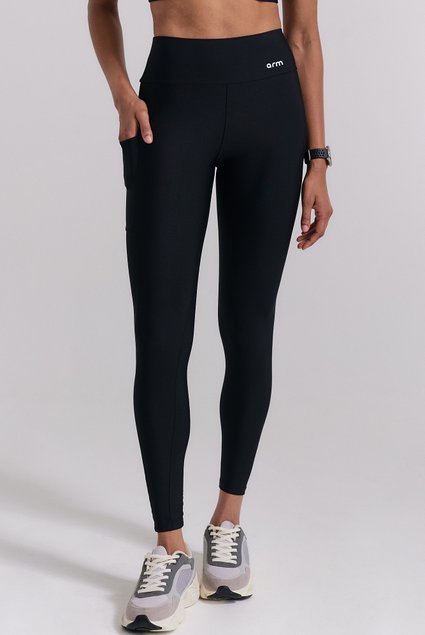 Legging Feminina Fitness Com Bolso Compact Preto