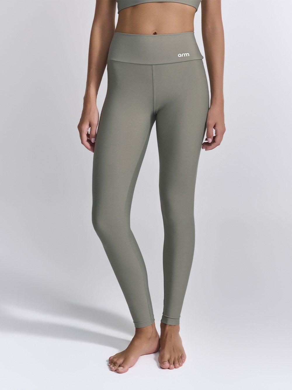 Conjunto Fitness Legging PowerSlim + Top Alça Macadamia Oak